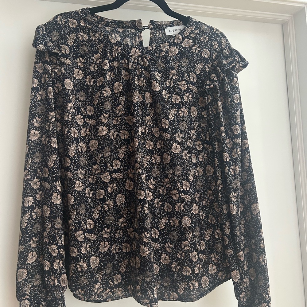 Evereve Navy Floral Women's Top